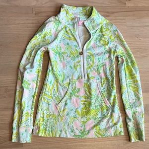 Lilly Pulitzer Tropical Half Zip Skipper Pullover Popover Sweater Top XXS